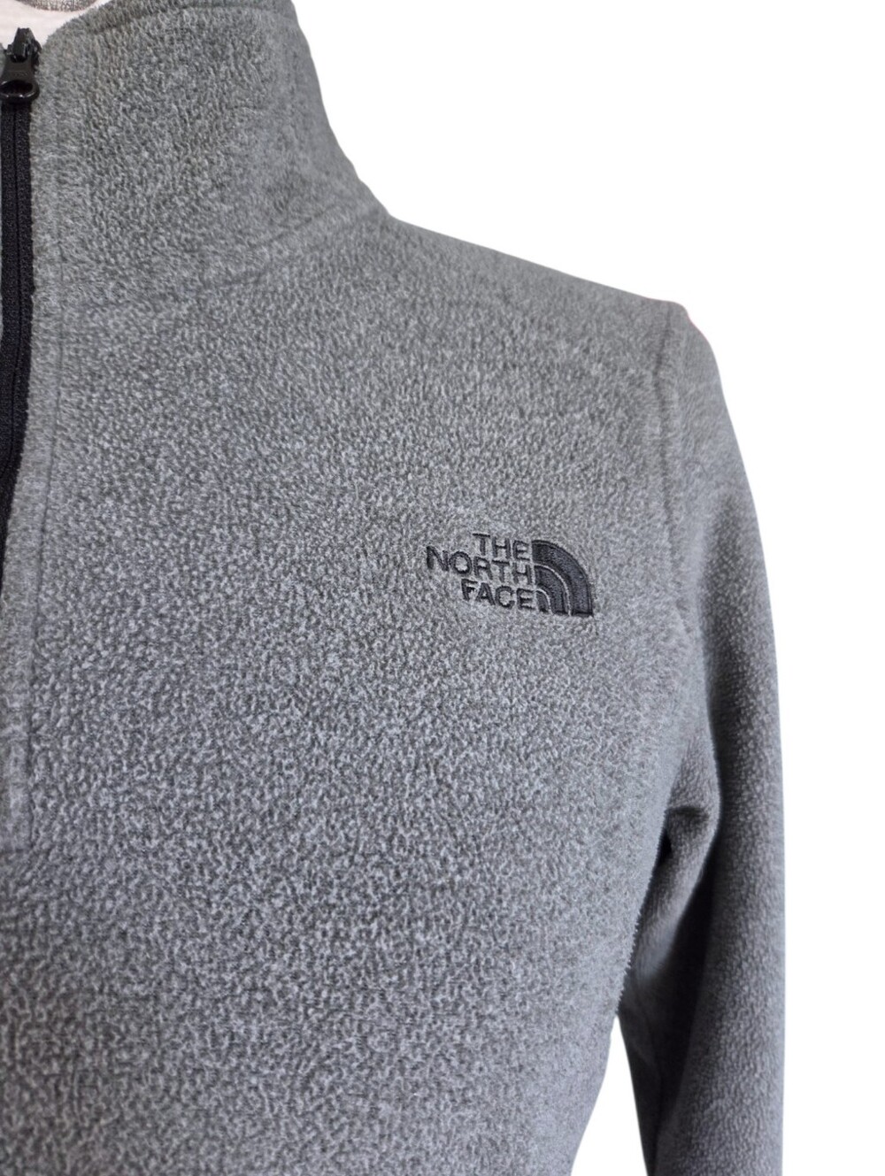 The North Face Tech Glacier 1/4 Zip Fleece Pullover Grey Womens Small - Picture 6 of 14